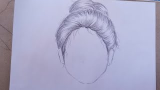 How to draw hair bum easy drawing step by step [upl. by Allesiram257]