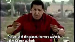 Hugo Chavez Vs a Bushpresidente de los EEUU [upl. by Wasson321]