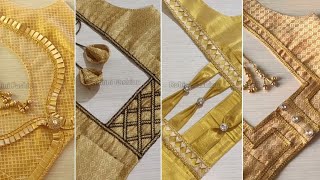 Top latest golden color designer blouse designs  Rohini Fashion [upl. by Lander]