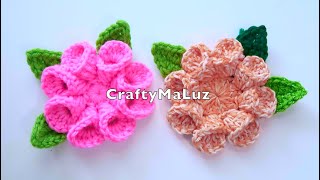 CROCHET TUTORIAL flor tejida a crochet paso a paso  Flor a crochet muy fácil  flores a ganchillo [upl. by Enaelem]