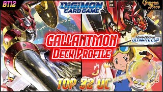 Gallantmon 🟥 Top 32 UC  BT13 Deck Profile  Digimon TCG [upl. by Llennol]