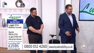 Luggie Folding Mobility Scooter on Ideal World TV 17th January 2017 [upl. by Heymann]