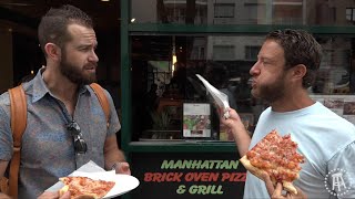 Barstool Pizza Review  Manhattan Brick Oven Pizza With Special Guest Evan Longoria [upl. by Algernon145]