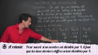 Critères de divisibilité  Nombres décimaux  Maths 6e  Les Bons Profs [upl. by Htrow]