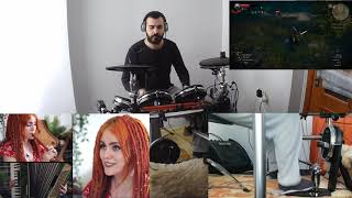 Steel For Humans  Lazare Drum Cover The Witcher 3  Alina Gingertails cover [upl. by Esetal]