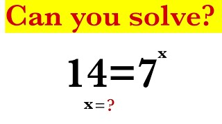 A Nice Exponential Math Problem Math Olympiad Question Solve for x if 147x [upl. by Trudi]