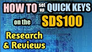 How to set up Quick Keys on the SDS100 [upl. by Atiraj]