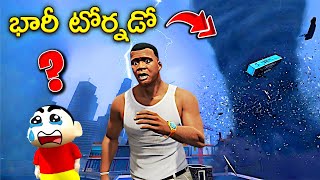 The MASSIVE TORNADO in GTA 5 Franklin and Shinchan [upl. by Normac314]