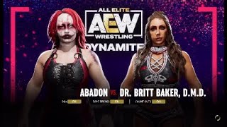 AEW Dynamite Abadon vs Dr Britt Baker AEW Fight Forever [upl. by Magree313]