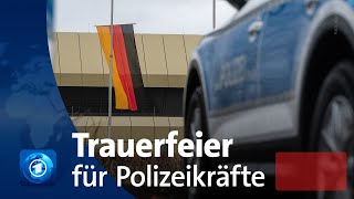 Schweigeminute und Trauerfeier für erschossene Polizisten [upl. by Hoye]