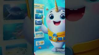 Oceans icy Blue🦄🌊Narwhal  Childrens Song Lullaby  Kids Songs amp Nursery Rhymes nurseryrhymes [upl. by Molini]