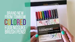 Honest Colored Tombow Fudenosuke Review  Amanda Arneill  Hand Lettering [upl. by Nauh]