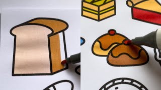 relaxing amp satisfying bakery colouring 🍞🥖 [upl. by Araem]