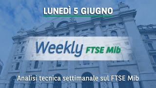 Weekly FTSE Mib analisi grafica dellindice di Borsa Italiana del 05062023 [upl. by Gherardi]