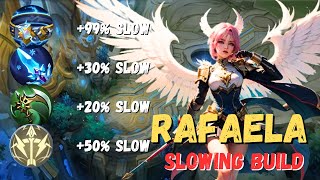 ANNOYING ENEMIES BY SLOWING THEM ENDLESSLY 😂  RAFAELA BEST BUILD 2024  MOBILE LEGENDS [upl. by Usanis855]