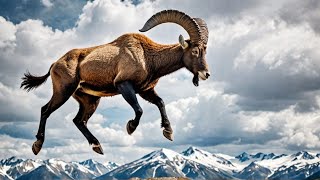 Ibex Falls Off Cliff and Survives in JawDropping Moment shorts [upl. by Ahsirat]