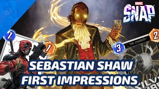 Sebastian Shaw First Impressions  Marvel SNAP Gameplay amp Deck Highlight [upl. by Aneeuqahs]