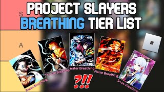 Project Slayers Breathing Tier List  Roblox Tier List [upl. by Jarvey]