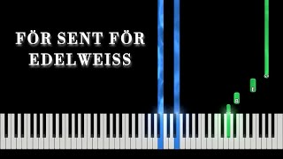 För sent för Edelweiss  Håkan Hellström  Piano Tutorial [upl. by Irrej499]