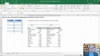 How to do a Two Sample Independent tTest in Excel 2016 Mac and Windows [upl. by Estel49]