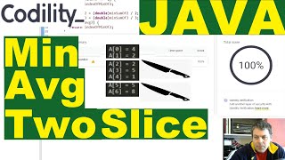 Codility MinAvgTwoSlice Java solution [upl. by Notlew]