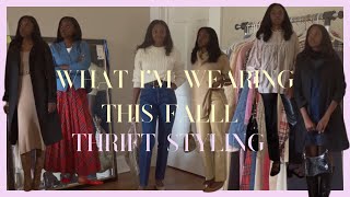 17 FALL OUTFIT IDEAS THRIFTED STYLING fall outfits 2024 [upl. by Isacco873]