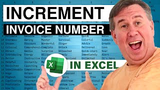 Excel  Increment Invoice  OCT13001  Episode 1812 [upl. by Bbor]