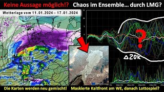 UPDATE Keine Aussage möglich Chaos im Ensemble durch LuftmassengrenzeTrend Update LMG [upl. by Nivk9]