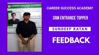 Career Success Academy Topper  Sandeep  Feedback [upl. by Joost]