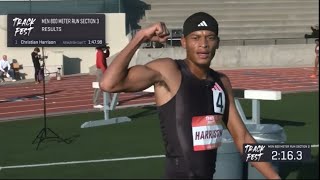 Christian Harrison wins the 2024 Sound Running Track Fest [upl. by Lleder254]