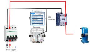 3ph scanner connection diagram  3ph motor connection diagram  3ph compressor wiring 3ph contactor [upl. by Zeeba]