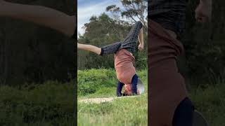 Forearm stand yoga wheel inversion practice yoga motivation fitness [upl. by Nelyt]