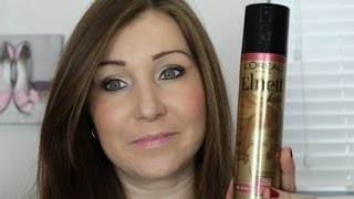 Anti Static Hairspray  LOreal Elnett So Sleek Review [upl. by Wilhide916]