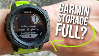 Garmin Activity Storage Almost Full    what to do [upl. by Atteuqnas33]