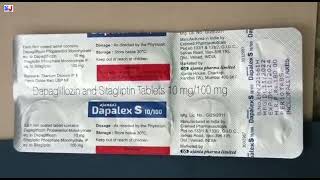 Dapalex S 10100 Tablet  Dapagliflozin and Sitagliptin Tablets  Dapalex S 10100mg Tablet Uses [upl. by Belmonte]