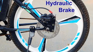 Installing Hydraulic Disc Brake in my Electric Cycle [upl. by Ynetsed]