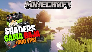 EL MEJOR SHADER GAMA BAJA PARA MINECRAFT  Sildurs Vibrant Shaders LITE amp MEDIUM  119  200FPS [upl. by Anead]