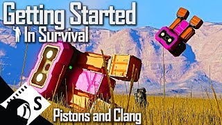 Pistons and Drilling Rigs  Getting Started in Space Engineers 5 Survival Tutorial Series [upl. by Esom]