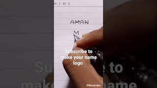 Aman name logo shortfeed short subscribe [upl. by Yezdnil93]