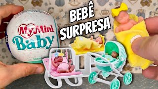 BEBÊ SURPRESA MY MINI BABY PARECE BEBÊ REBORN DE SILICONE PETER TOYS [upl. by Cissej]