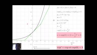 Fonction exponentielle méthode dEuler et nombre e [upl. by Anglo908]