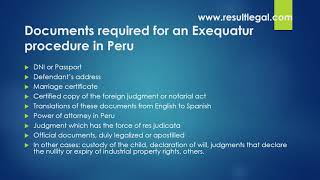 What is an Exequatur procedure in Peru [upl. by Euhsoj680]