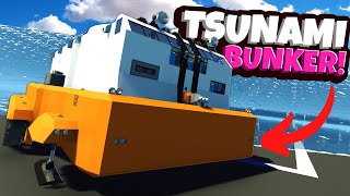 Surviving a MASSIVE WAVE in a NEW Tsunami Bunker in Stormworks Multiplayer [upl. by Rior474]