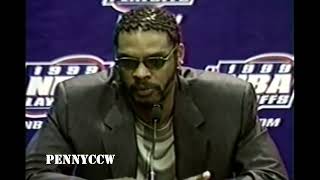 Latrell Sprewell Postgame Press Conference Interview 1999 ECF Playoffs Game 5 on NBC [upl. by Yeltihw822]