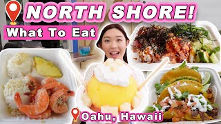 TOP RATED FOOD in Oahus North Shore  Haleiwa Kahuku Garlic Shrimp Poke Bowl Shave Ice amp more [upl. by Midge]