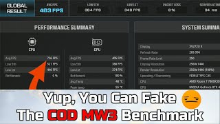 Cheating The COD MW3 Benchmark Is Insanely EASY [upl. by Ebag]