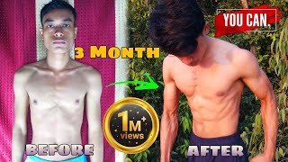 My 3 Months Natural Transformation At Home  Before amp After [upl. by Arvid]