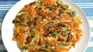 Vegetable Pancake Yachaejeon 야채전 [upl. by Nnagem634]