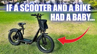 This Is a Scooter EBike Hybrid  Caroma Peak P3 Electric Scooter Bike Review [upl. by Alemaj]