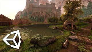 LEVEL DESIGN IN UNITY 20183  Castle amp Forest Scene Timelapse [upl. by Lamp492]